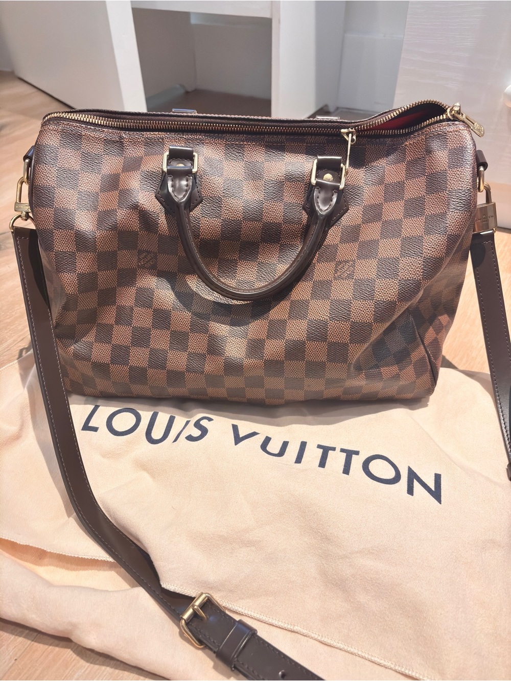 Louis Vuitton Damier Ebene Speedy Bandouliere 35 - Picture 2 of 7